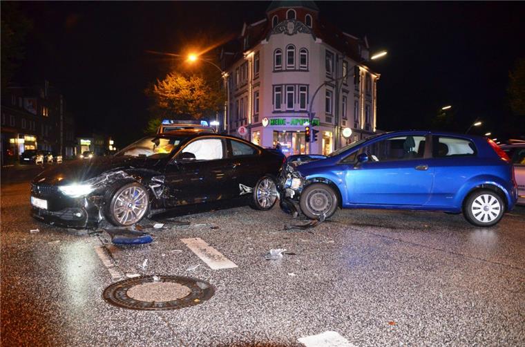 Verkehrsunfall in Bremerhaven-Leherheide.