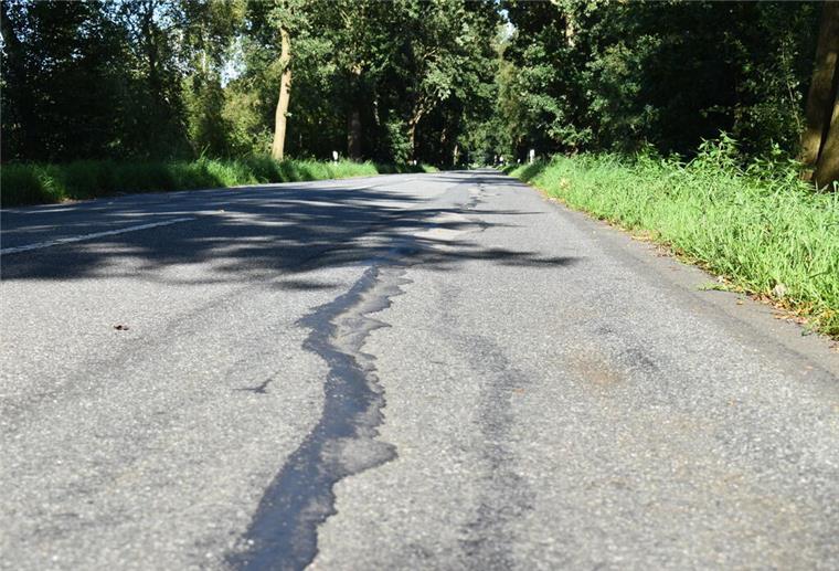 Diese Straßen werden saniert - Ortsdurchfahrt Wremen muss warten Voller Wellen und Risse: Die Kreisstraße 54 zwischen der ehemaligen B6 und Schwegen wird im nächsten Jahr saniert. Danach steht Laven auf der Liste.