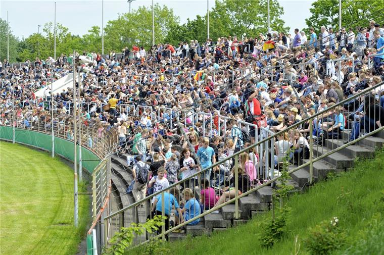 Vor einigen Jahren war das Nordseestadion bei einem U-15-Länderspiel sehr gut besucht. 