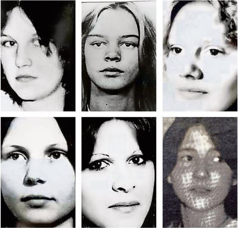 Disco-Morde: Keine heiße Spur nach XY-Sendung War es ein Serienmörder? Zwischen 1977 und 1986 verschwanden diese sechs Mädchen und jungen Frauen (von links oben im Uhrzeigersinn): Jutta Schneefuß, Angelika Kielmann, Andrea Martens, Anja Beggers, Anke Streckenbach und Christina Bohle. Die meisten nach Disco- oder Kneipenbesuchen.