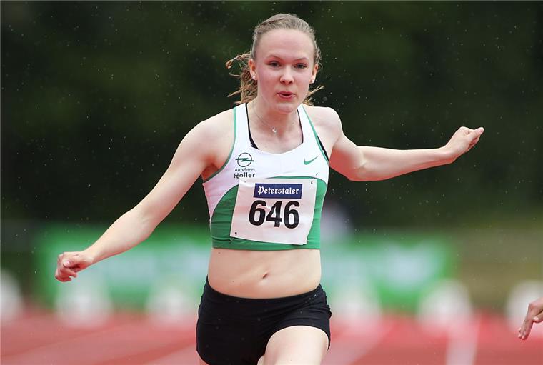 Tabea Schulz sprintet zu Bronze bei der Leichtathletik-Meisterschaft War trotz widriger Bedingungen ganz schnell über die 200 Meter unterwegs: Tabea Schulz.