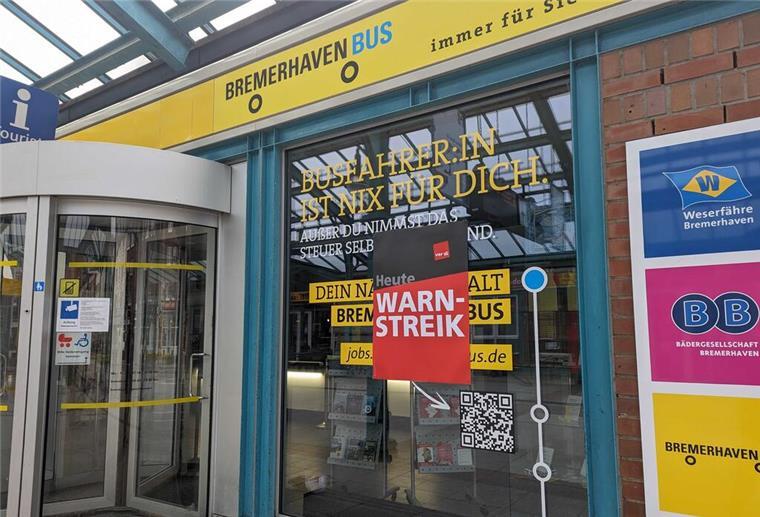 Warnstreik bei Bremerhaven Bus: Heute fallen sämtliche Busfahrten aus Warnstreik bei Bremerhaven Bus: Am Dienstag fallen sämtliche Fahrten aus.