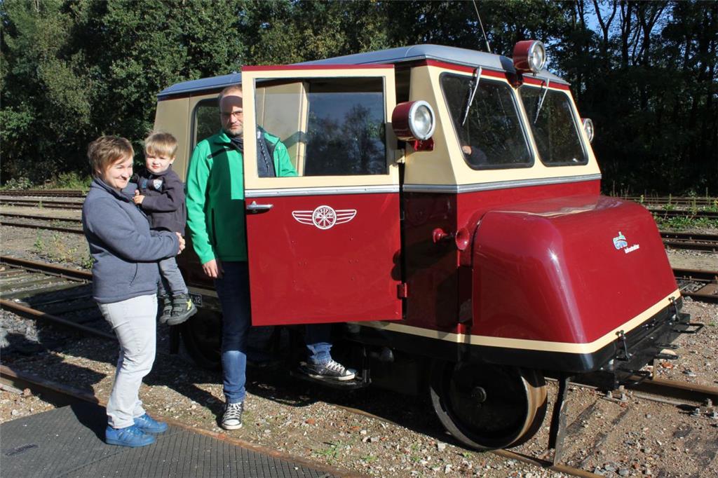 Weckte reges Interesse: Eine Motordraisine von 1952.