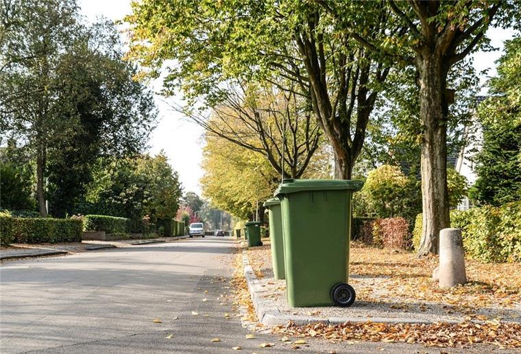 Mülltonnen an der Straße