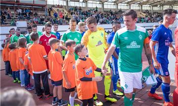 Werder Bremen war erst 2018 bei einem Blitzturnier zu Gast im Bremerhavener Nordseestadion.