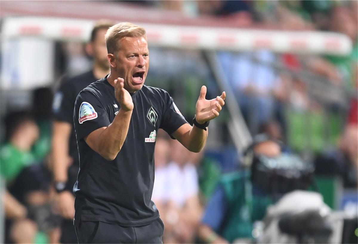 Werder Trainer Markus Anfang sah am Samstagabend ein glückliches 1:1 gegen Hannover.