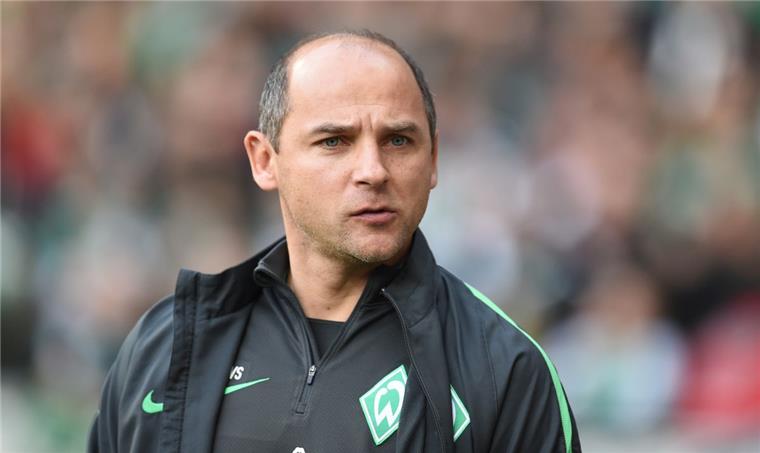 Skripnik muss mit einem Punkt leben Werder-Trainer Viktor Skripnik. Foto Jaspersen/dpa