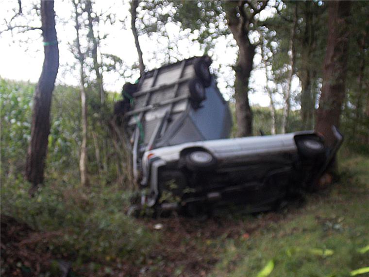 Pferdeanhänger landet im Graben: So geht es dem verletzten Tier in Geestland Wie durch ein Wunder wurde das Pferd bei dem Unfall in Geestland nur leicht verletzt.