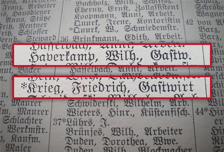 Rätsel um alte Bierflasche: Die Geschichte hinter dem Haus in der Langestraße 36 Wilhelm Haverkamp und Friedrich „Fritz“ Krieg sind im Jahr 1939 Gastwirte in der Langestraße/Prager Straße 36.
