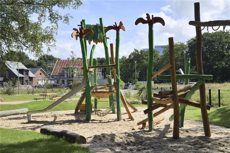 Bremerhaven: 249.636 Euro für Kinderspielplätze und Straßenbäume Wird aus den freigegebenen Mitteln finanziert: Der Kinderspielplatz im Neubaugebiet Reinkenheider Forst II. Foto Scheschonka