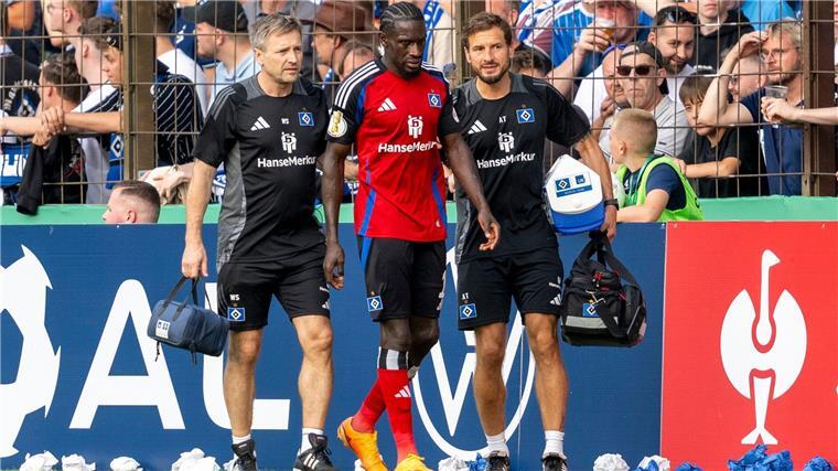 15.000 HSV-Fans zum Nordduell: Hannover stärker unter Druck Wird dem HSV mehrere Wochen fehlen: Bakery Jatta.