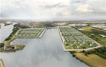 Wo jetzt noch Logistikhallen und Schiffe das Bild des Neustädter Hafens in Bremen prägen, soll nach Ansicht der CDU-Bürgerschaftsfraktion ein Wohngebiet entstehen. Der Umschlag soll nach Bremerhaven verlagert werden.
