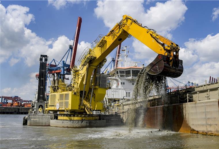 Bagger im Schlick