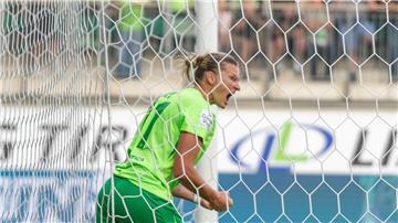 Wolfsburgs Stürmerin Alexandra Popp traf gegen Florenz dreimal.
