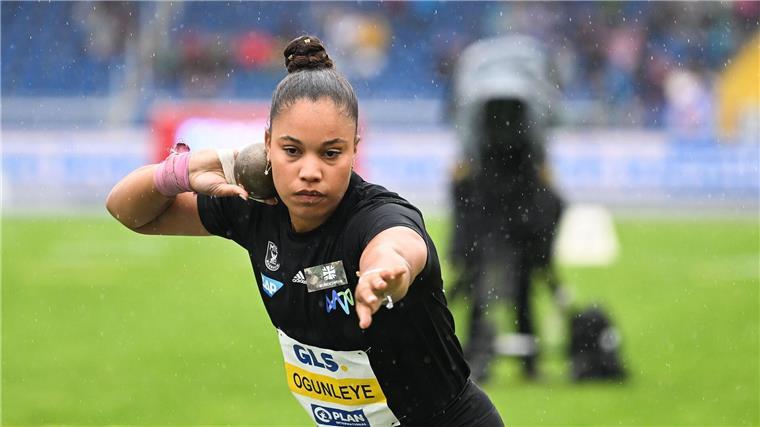 Kugelstoßerin Ogunleye deutsche Meisterin Wurde nach ihrem Titel in der Halle nun auch draußen deutsche Meisterin: Kugelstoßerin Yemisi Ogunleye.