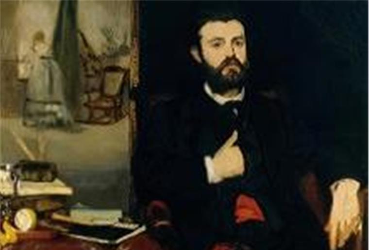 Bremer Kunsthalle widmet sich einer Künstler-Freundschaft Zacharie Astruc sitzt Manet nicht in seinem eigenen Arbeitszimmer Modell, sondern im Atelier des Malers. Die Widmung „Dem Dichter Z. Astruc/ sein Freund Manet 1866“ deutet an, dass das Bild kein Auftragswerk war, sondern ein Freundschaftsgeschenk.