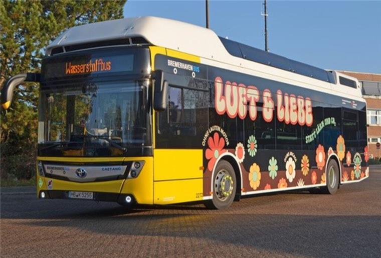 Bremerhaven: Erster Wasserstoffbus startet im Liniennetz Der Wasserstoffbus in Bremerhaven