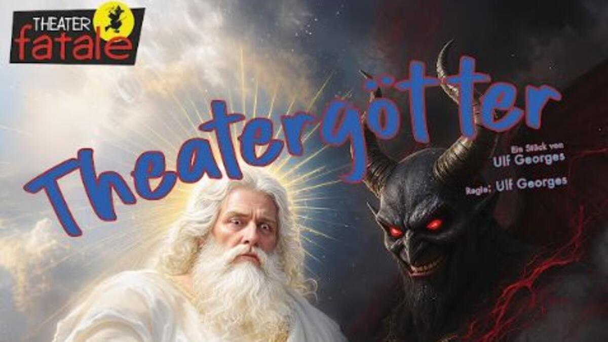 Plakat des Stücks "Theatergötter" des Theaters Fatale