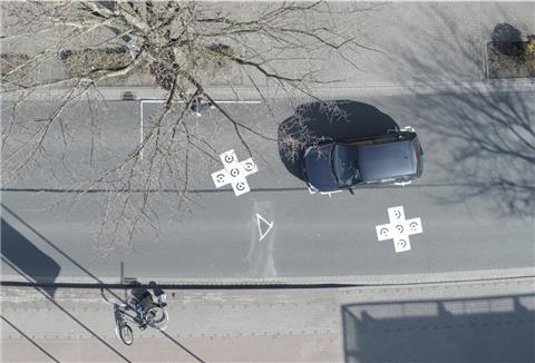 Zur Rekonstruktion des Unfalls hat die Polizei mit einer Drohne diese Aufnahme gemacht. 