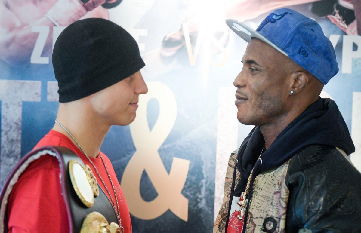 Zweiter Anlauf: Der Berliner Tyron Zeuge (links) und  Isaac Ekpo  aus Nigeria boxen am Abend um die WBA-Weltmeisterschaft im Super-Mittelgewicht.