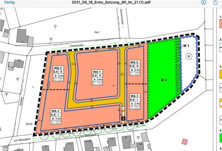 Weg ins Baugebiet schürt Unmut Bebauungsplan "Zum neuen Kampe" in Nartum